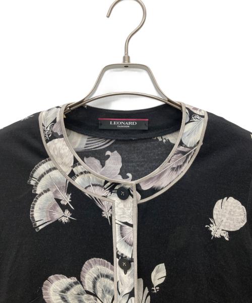LEONARD（レオナール）LEONARD (レオナール) 薄手カーディガン ブラック サイズ:38の古着・服飾アイテム