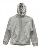 CarHarttカーハート）の古着「アメリカンスクリプトフーデッドスウェット」｜ライトグレー