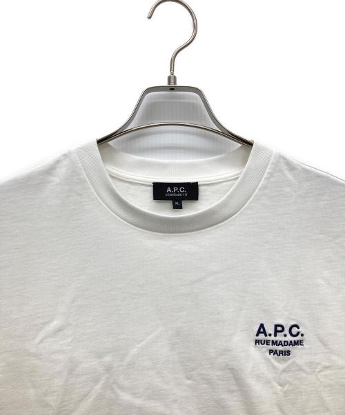 A.P.C.（アーペーセー）A.P.C. (アーペーセー) 半袖カットソー ホワイト サイズ:XLの古着・服飾アイテム