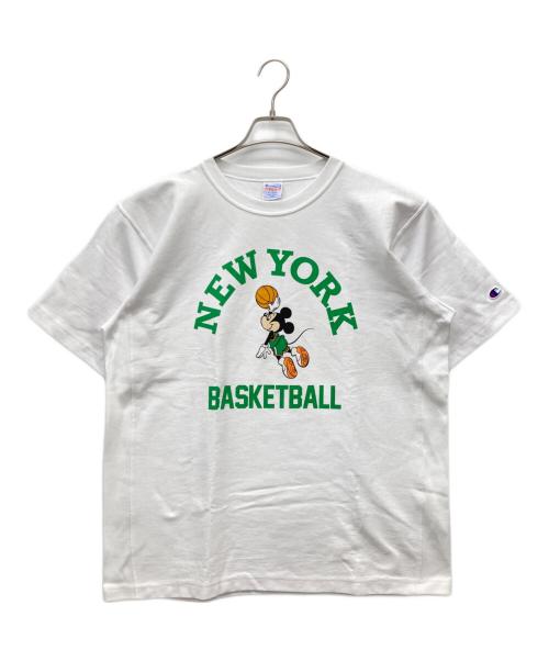 Champion（チャンピオン）Champion (チャンピオン) DISNEY (ディズニー) 半袖カットソー ホワイト サイズ:XLの古着・服飾アイテム