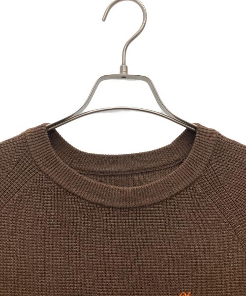 OUTERKNOWN（アウターノーン）OUTERKNOWN (アウターノーン) 薄手ニット ブラウン サイズ:Sの古着・服飾アイテム