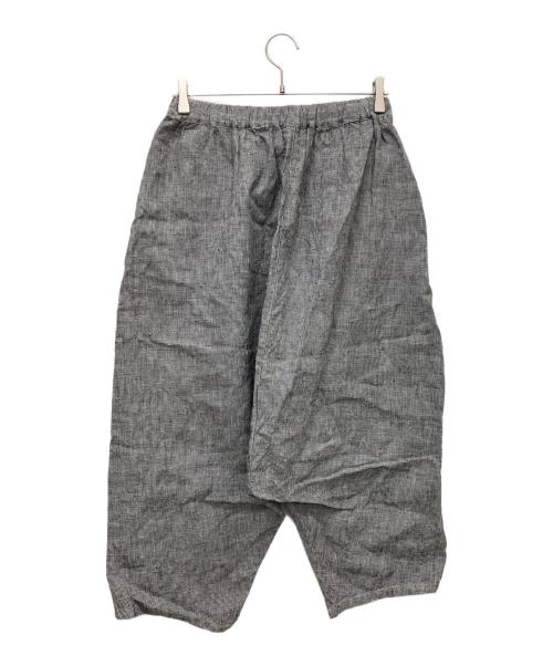 nest Robe（ネストローブ）nest Robe (ネストローブ) リネンサルエルパンツ ブラック×ホワイト サイズ:Fの古着・服飾アイテム