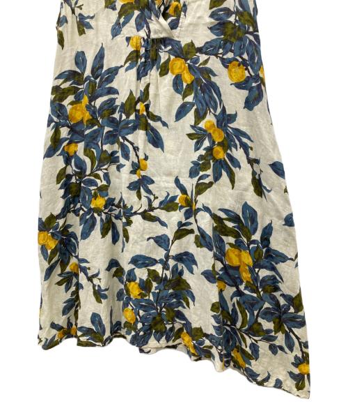 根々（ネネ）根々 (ネネ) ノースリーブワンピース ホワイト×ブルー サイズ:Mの古着・服飾アイテム