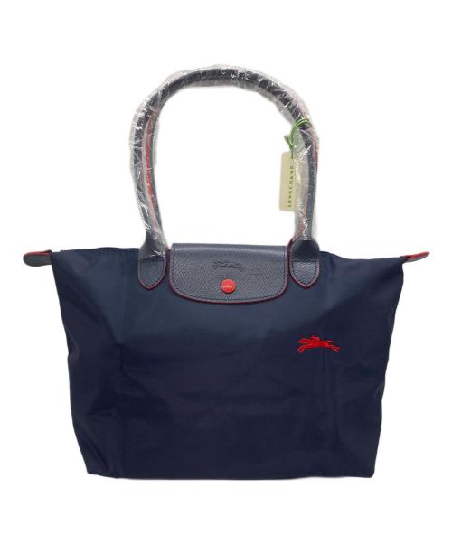 LONGCHAMP（ロンシャン）LONGCHAMP (ロンシャン) トートバッグ ネイビー×レッドの古着・服飾アイテム