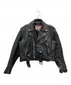 triumphトライアンフ）の古着「クロップドレザーライダースジャケット」｜ブラック