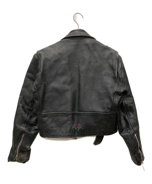 triumph（トライアンフ）triumph (トライアンフ) クロップドレザーライダースジャケット ブラック サイズ:XLの古着・服飾アイテム