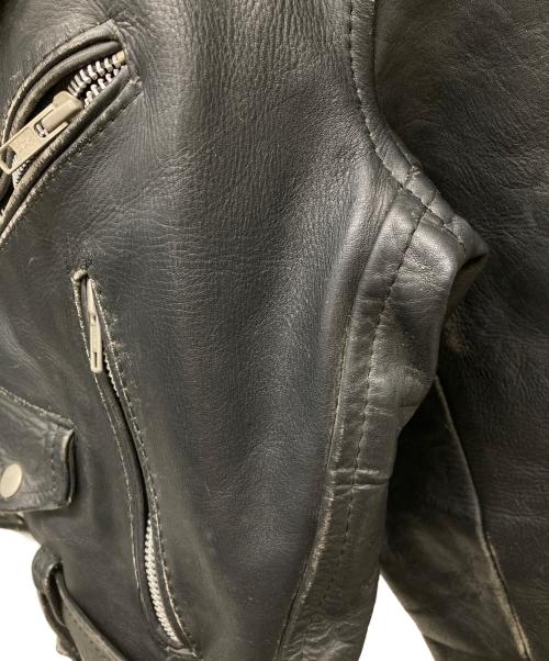 triumph（トライアンフ）triumph (トライアンフ) クロップドレザーライダースジャケット ブラック サイズ:XLの古着・服飾アイテム