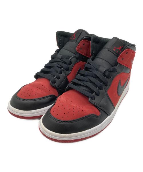 NIKE（ナイキ）NIKE (ナイキ) AIR JORDAN 1 MID レッド×ブラック サイズ:27.5の古着・服飾アイテム