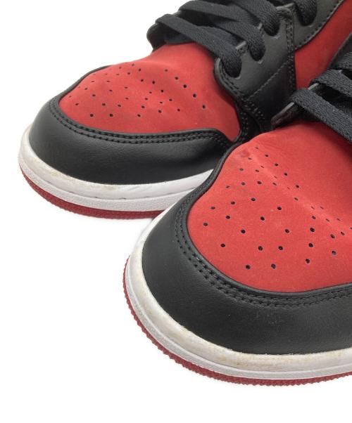 NIKE（ナイキ）NIKE (ナイキ) AIR JORDAN 1 MID レッド×ブラック サイズ:27.5の古着・服飾アイテム