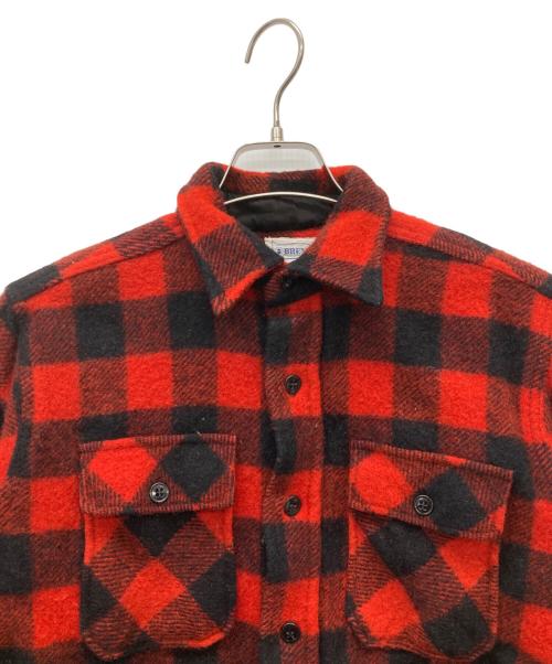 BRENT（ブレント）BRENT (ブレント) 5-60sヘビーフランネルシャツ レッド×ブラック サイズ:Sの古着・服飾アイテム