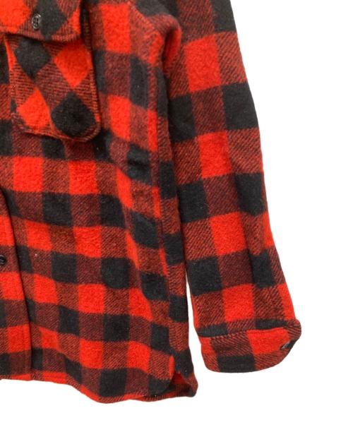 BRENT（ブレント）BRENT (ブレント) 5-60sヘビーフランネルシャツ レッド×ブラック サイズ:Sの古着・服飾アイテム