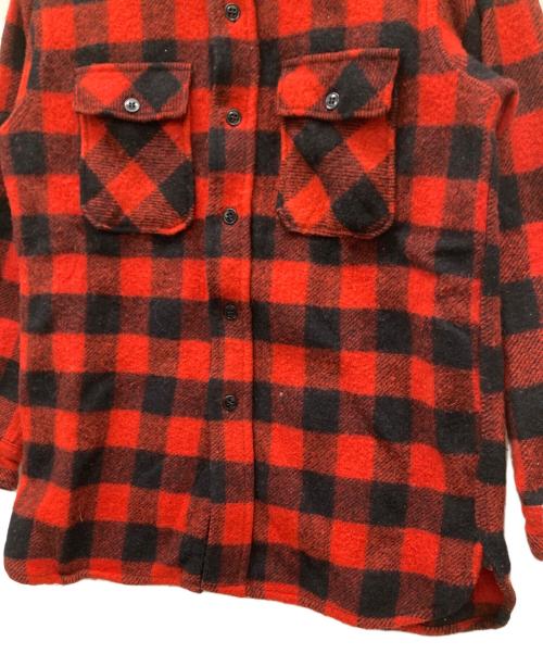 BRENT（ブレント）BRENT (ブレント) 5-60sヘビーフランネルシャツ レッド×ブラック サイズ:Sの古着・服飾アイテム