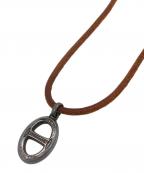 HERMESエルメス）の古着「トゥアレグシェーヌダンクルレザーチョーカー」｜ダークブラウン