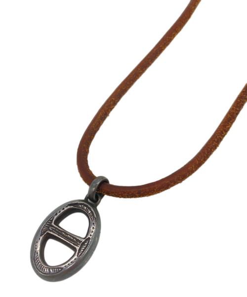 HERMES（エルメス）HERMES (エルメス) トゥアレグシェーヌダンクルレザーチョーカー ダークブラウンの古着・服飾アイテム