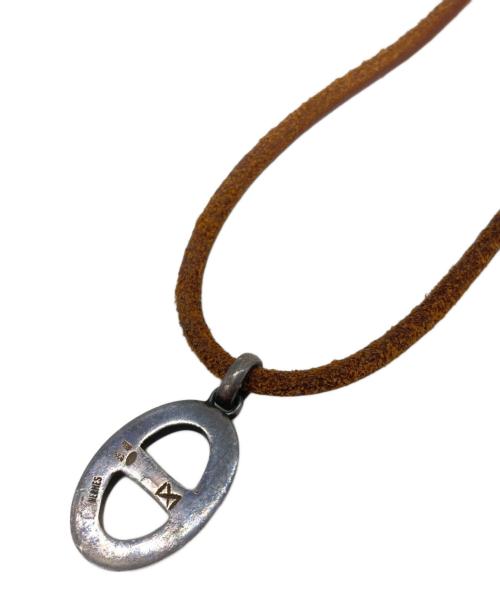 HERMES（エルメス）HERMES (エルメス) トゥアレグシェーヌダンクルレザーチョーカー ダークブラウンの古着・服飾アイテム
