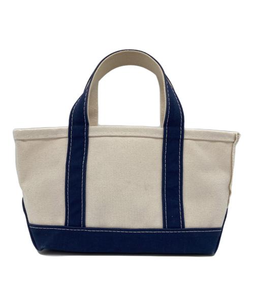 L.L.Bean（エルエルビーン）L.L.Bean (エルエルビーン) トートバッグ ホワイト×ブルーの古着・服飾アイテム