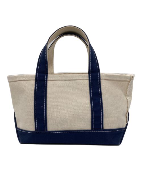 L.L.Bean（エルエルビーン）L.L.Bean (エルエルビーン) トートバッグ ホワイト×ブルーの古着・服飾アイテム