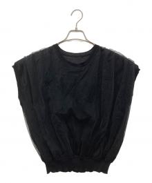 THE PAUSE（ザポーズ）の古着「チュールコンビニットプルオーバー」｜ブラック