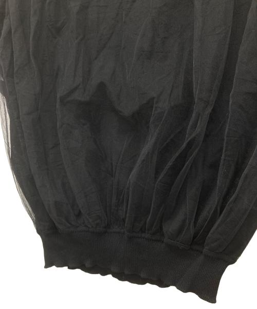 THE PAUSE（ザポーズ）THE PAUSE (ザポーズ) チュールコンビニットプルオーバー ブラック サイズ:FREEの古着・服飾アイテム