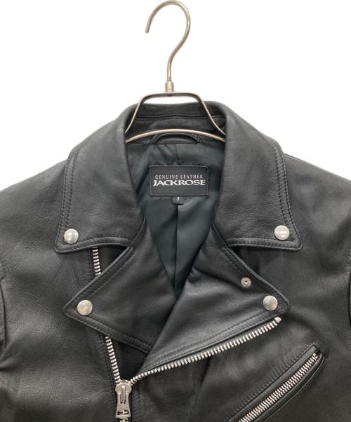 JACKROSE（ジャックローズ）JACKROSE (ジャックローズ) ダブルライダースジャケット ブラック サイズ:3の古着・服飾アイテム