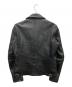 JACKROSE (ジャックローズ) ダブルライダースジャケット ブラック サイズ:3：10000円