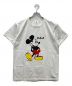 Goodwearグッドウェア）の古着「Disney Collection Mickey USA ERROR PRINT TEE」｜ホワイト