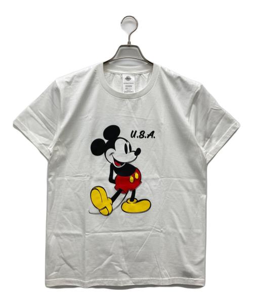 Goodwear（グッドウェア）Goodwear (グッドウェア) Disney Collection Mickey USA ERROR PRINT TEE ホワイト サイズ:Lの古着・服飾アイテム