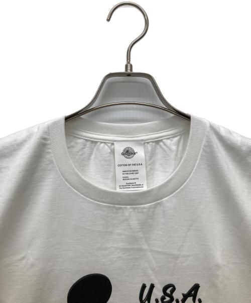 Goodwear（グッドウェア）Goodwear (グッドウェア) Disney Collection Mickey USA ERROR PRINT TEE ホワイト サイズ:Lの古着・服飾アイテム