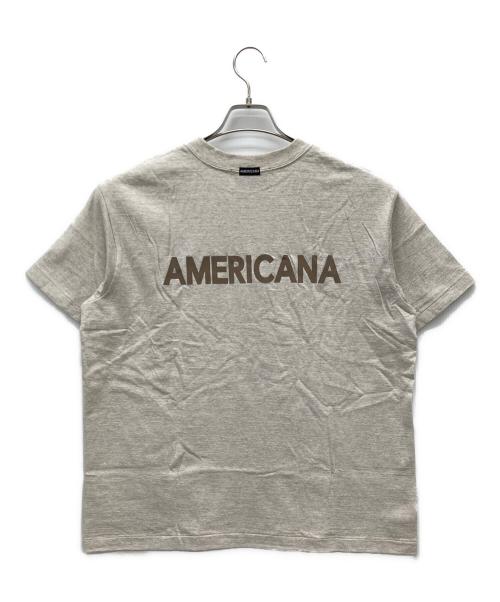 Americana（アメリカーナ）Americana (アメリカーナ) ショートスリーブTシャツ ベージュ サイズ:FREEの古着・服飾アイテム
