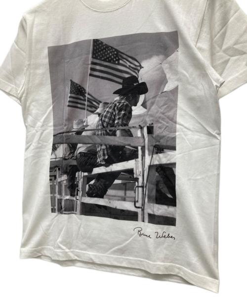 biotope（ビオトープ）biotope (ビオトープ) Bruce Weber (ブルース・ウェバー) 半袖カットソー ホワイト サイズ:Lの古着・服飾アイテム