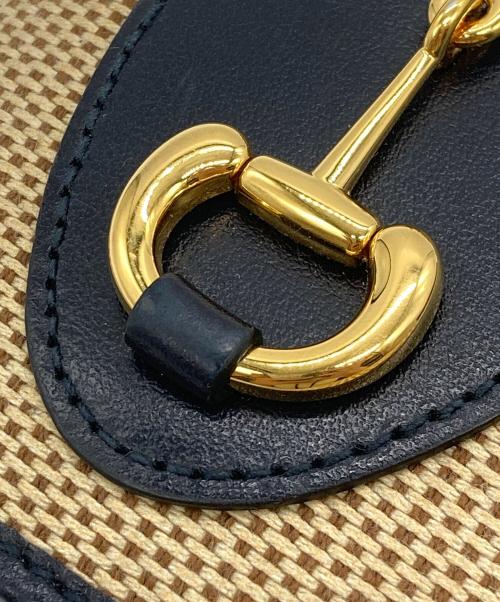 GUCCI（グッチ）GUCCI (グッチ) 2つ折り財布 ベージュ×ネイビーの古着・服飾アイテム