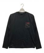 PRADAプラダ）の古着「ポケットカットソー」｜ブラック