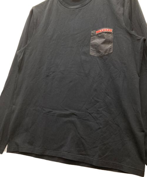 PRADA（プラダ）PRADA (プラダ) ポケットカットソー ブラック サイズ:XLの古着・服飾アイテム