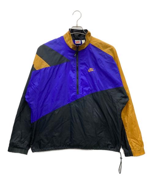NIKE（ナイキ）NIKE (ナイキ) ハーフジップジャケット ブラック×パープル×マスタード サイズ:不明の古着・服飾アイテム