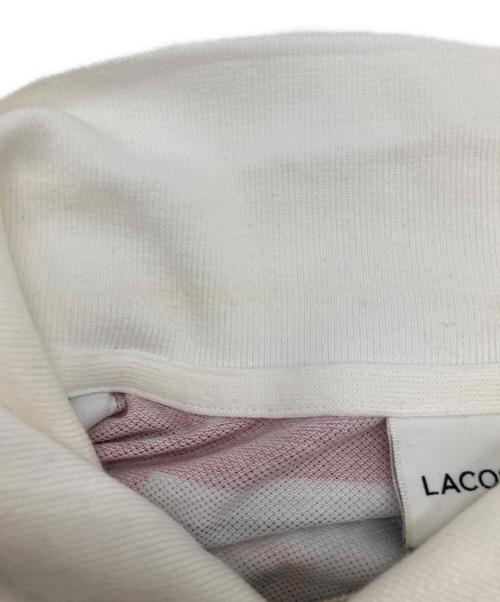 LACOSTE（ラコステ）LACOSTE (ラコステ) 総柄転写プリントポロシャツ ホワイト サイズ:Mの古着・服飾アイテム