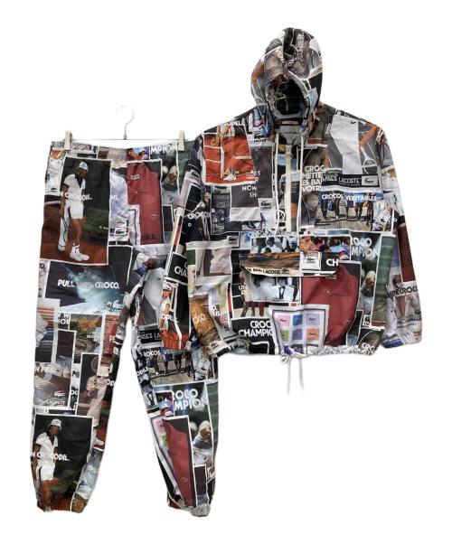 LACOSTE（ラコステ）LACOSTE (ラコステ) 総柄転写セットアップ マルチカラー サイズ:トップスS　パンツMの古着・服飾アイテム