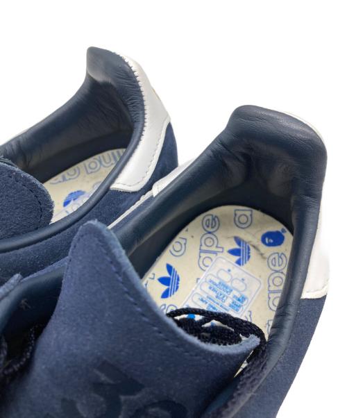 adidas（アディダス）adidas (アディダス) A BATHING APE (ア ベイシング エイプ) CAMPUS 80s BAPE ネイビー サイズ:26の古着・服飾アイテム