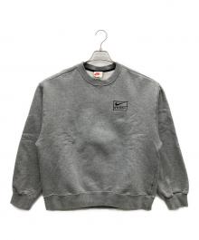 NIKE×stussy（ナイキ×ステューシー）の古着「NRG BR Crew Fleece スウェット」｜グレー
