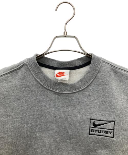 NIKE（ナイキ）NIKE (ナイキ) stussy (ステューシー) NRG BR Crew Fleece スウェット グレー サイズ:Mの古着・服飾アイテム