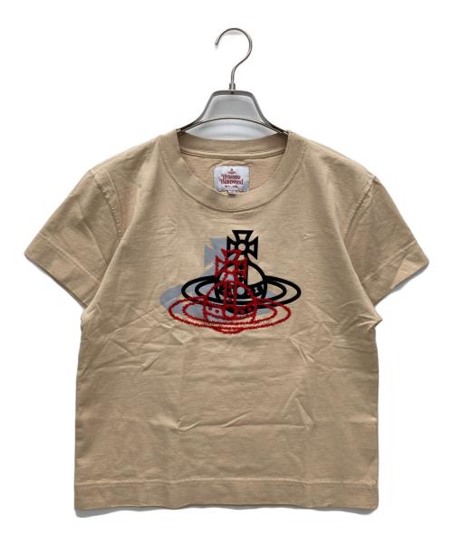 Vivienne Westwood RED LABEL（ヴィヴィアンウエストウッドレッドレーベル）Vivienne Westwood RED LABEL (ヴィヴィアンウエストウッドレッドレーベル) トリプルレイヤーオーブボーイズショート丈Tシャツ ベージュ サイズ:38の古着・服飾アイテム