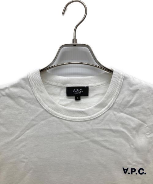 A.P.C.（アーペーセー）A.P.C. (アーペーセー) 反転ロゴTシャツ ホワイト サイズ:Lの古着・服飾アイテム