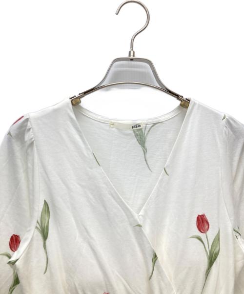 gelato pique（ジェラートピケ）gelato pique (ジェラートピケ) チューリップ柄ルームウェア ホワイト サイズ:S 未使用品の古着・服飾アイテム