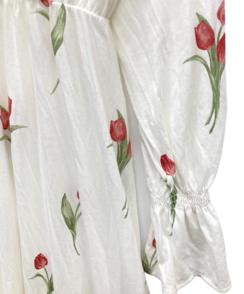 gelato pique（ジェラートピケ）gelato pique (ジェラートピケ) チューリップ柄ルームウェア ホワイト サイズ:S 未使用品の古着・服飾アイテム
