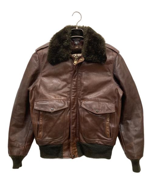 Schott（ショット）shott (ショット) フライトレザージャケット ブラウン サイズ:40の古着・服飾アイテム