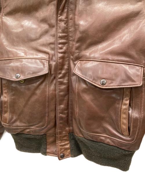 Schott（ショット）shott (ショット) フライトレザージャケット ブラウン サイズ:40の古着・服飾アイテム
