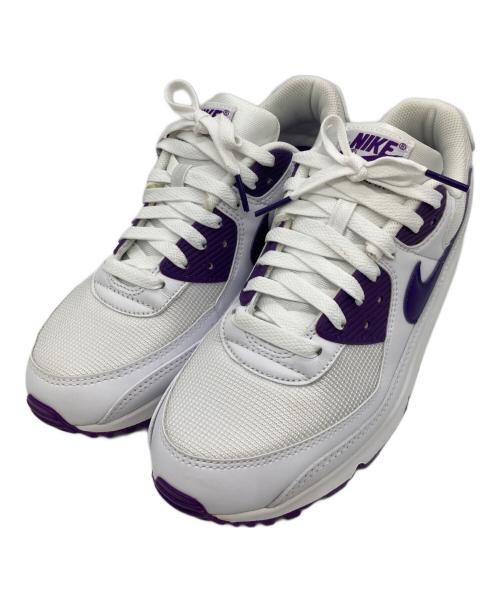 NIKE（ナイキ）NIKE (ナイキ) エアマックス90 ホワイト×パープル サイズ:27 未使用品の古着・服飾アイテム