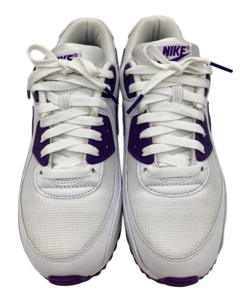 NIKE（ナイキ）NIKE (ナイキ) エアマックス90 ホワイト×パープル サイズ:27 未使用品の古着・服飾アイテム