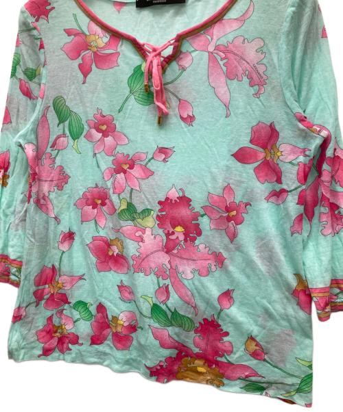 LEONARD（レオナール）LEONARD (レオナール) ヘンリーネックカットソー ブルー サイズ:38の古着・服飾アイテム