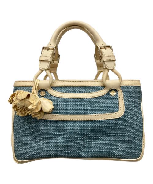 CELINE（セリーヌ）CELINE (セリーヌ) ハンドバッグ ブルー×ベージュの古着・服飾アイテム