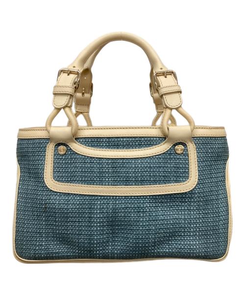 CELINE（セリーヌ）CELINE (セリーヌ) ハンドバッグ ブルー×ベージュの古着・服飾アイテム